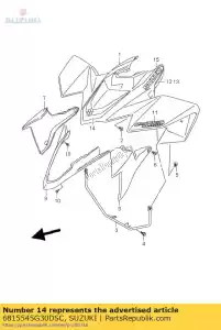 suzuki 6815545G30DSC tape, voorkant af - Onderkant