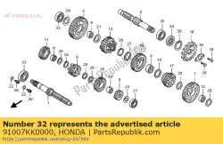 Aqui você pode pedir o rolamento, esfera radial, 17x42x12 (ntn) em Honda , com o número da peça 91007KK0000: