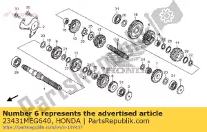 Honda 23431MEG640 ko?o z?bate, drugi wa? g?ówny (2 - Dół