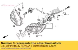 Qui puoi ordinare nessuna descrizione disponibile al momento da Honda , con numero parte 33130HN7003: