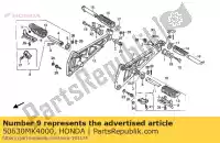 50630MK4000, Honda, bar assy., r.main honda xbr  xbr500 500 , Nouveau