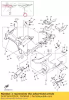 2KSY283U202X, Yamaha, montaggio pannello 1 bwm2 yamaha  1000 2018 2019, Nuovo