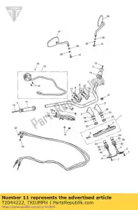 triumph T2044222 pesos del extremo de la barra - Lado inferior