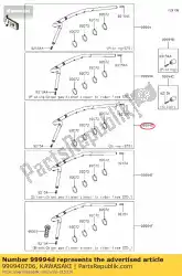 Ici, vous pouvez commander le kit. Handlebar1std. Silve en650 auprès de Kawasaki , avec le numéro de pièce 999940706: