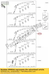 kawasaki 999940706 kit.handlebar1std. silve en650 - La partie au fond