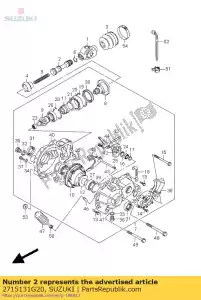 suzuki 2715131G20 eixo, hélice - Lado inferior