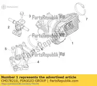 CM078210, Piaggio Group, Corpo do acelerador com unidade de controle eletrônico piaggio x evo zapm36401 250 2007 2016, Novo