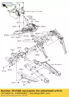 391560634, Kawasaki, pad, parafango posteriore, cnt zr1000daf kawasaki z 1000 2010 2011 2012 2013, Nuovo