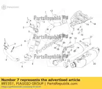 895357, Piaggio Group, Collettore di scarico aprilia  dorsoduro zd4tv000, zd4tv001, zd4tva00, zd4tva01, zd4tvc00,  1200 2010 2011 2012 2013 2016, Nuovo