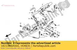 kraag, ex. Pijpverbinding van Honda, met onderdeel nummer 18233MBA000, bestel je hier online: