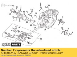 Aprilia AP8206245, Oil filler plug, OEM: Aprilia AP8206245