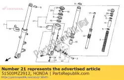 Here you can order the no description available at the moment from Honda, with part number 51500MZ2912: