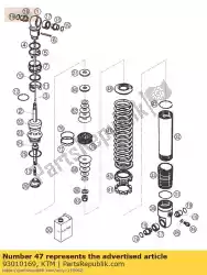 Qui puoi ordinare molla (46,5) 50-130 d = 8,0 da KTM , con numero parte 93010169: