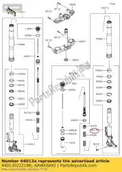 Qui puoi ordinare fork-fork inner, rh, f. S. B zr100 da Kawasaki , con numero parte 44013022218R: