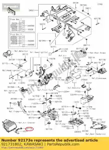 kawasaki 921731802 01 braçadeira, fio do sensor - Lado inferior