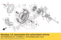 Aquí puede pedir peso, equilibrador ( de Honda , con el número de pieza 42708MR1670: