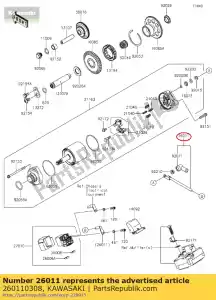 Kawasaki 260110308 wire-lead - Bottom side