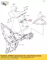 230620782, Kawasaki, beugel-comp, stoel ex300adf kawasaki  ninja z 300 2013 2014 2015 2016 2017 2018, Nieuw