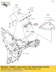 Here you can order the bracket-comp,seat ex300adf from Kawasaki, with part number 230620782: