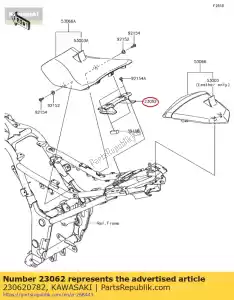 kawasaki 230620782 staffa-comp, sedile ex300adf - Il fondo