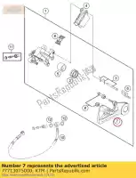 77713075000, KTM, suporte da pinça de freio traseiro gasgas husqvarna ktm  smr sx xc 125 150 250 300 350 450 2012 2013 2014 2015 2016 2017 2018 2019 2020 2021 2022, Novo