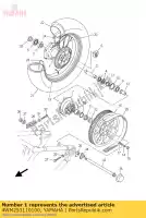 4WM253110100, Yamaha, naaf achter yamaha xv 1600 1999 2000 2001 2002, Nieuw