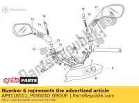 AP8118551, Piaggio Group, stuurplaat plug aprilia leonardo eng yamaha st minarelli 125 250 150 300, Nieuw