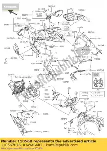 Kawasaki 110567076 soporte, soporte del medidor - Lado inferior