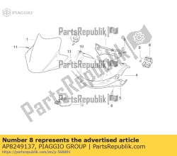 Aprilia AP8249137, Lh pushb.black supp., OEM: Aprilia AP8249137