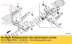 Aqui você pode pedir o porca, tampa de flange, 5 mm em Honda , com o número da peça 90167SA0980: