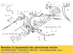 Aqui você pode pedir o l. H. Aperto de mão em Piaggio Group , com o número da peça GU30603000: