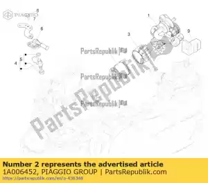 Piaggio Group 1A006452 throttle body hose - Bottom side