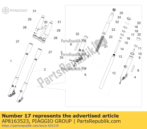 aprilia AP8163523 pier?cie? - Dół