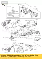 260110777, Kawasaki, draadkabel, batterij (+) zx636edf kawasaki zx 600 2013 2014 2015 2016, Nieuw