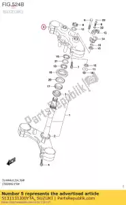 suzuki 5131131J00YTA cabeza, steer.stem - Lado inferior