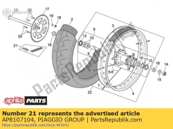 Aprilia AP8107104, Chaîne cpl conn.link, OEM: Aprilia AP8107104