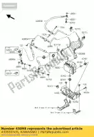 430950505, Kawasaki, freno de manguera, pinza hu-fr kawasaki z  d klz versys a zx10r ninja j sx e k f black edition abs zx1000 h z1000 z1000sx 1000 , Nuevo