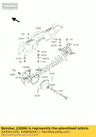 230061076, Kawasaki, randlamp, rechts kvf400-c1 kawasaki kvf 400 2000 2001 2002, Nieuw