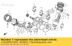 Here you can order the bearing c, connecting rod (brown) from Honda, with part number 13226MR7000: