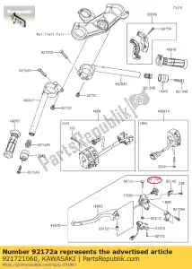 Kawasaki 921721060 screw,adjust nut - Bottom side