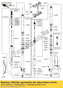 Kawasaki 440130204 tubo-garfo interno, lh - Lado inferior