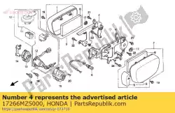 Aqui você pode pedir o base, l carb. Side em Honda , com o número da peça 17266MZ5000: