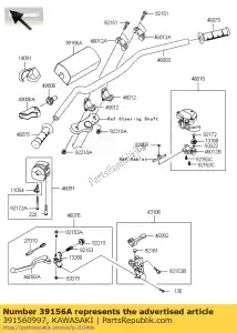 kawasaki 391560997 pad, handle ksf450bdf - La partie au fond