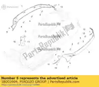 1B003904, Piaggio Group, terminal direito de spoiler     , Novo