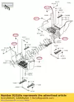 922100624, Kawasaki, écrou, ressort à lames, 6 mm kvf750fbf kawasaki  brute force kvf 400 650 750 800 2012 2013 2014 2015 2016 2017 2018 2019 2020 2021, Nouveau