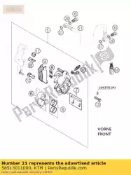 Ici, vous pouvez commander le brakeho. Avant 1300mm 04 auprès de KTM , avec le numéro de pièce 58513011000: