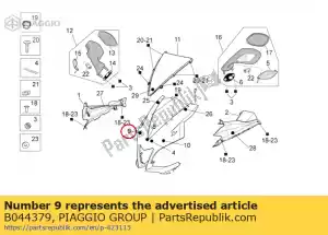 Piaggio Group B044379 naklejka na owiewk? z prawej strony - Dół