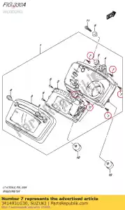 Suzuki 3414931G30 schroef, 3x12 - Onderkant