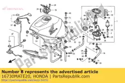 Ici, vous pouvez commander le pompe sous assy, ?? Fue auprès de Honda , avec le numéro de pièce 16730MATE20: