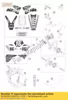 5030300180030, KTM, cadre 125 sx tyla r.'ba05 ktm exc sx sxs 125 200 2005, Nouveau